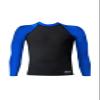 Aeroskin Raglan Long Sleeve Shirt with Color Accent and Fuzzy Collar (Black/Blue, XX-Large) view 1