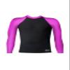 Aeroskin Raglan Long Sleeve Shirt with Color Accent and Fuzzy Collar (Black/Fuchsia, XXX-Large) view 1