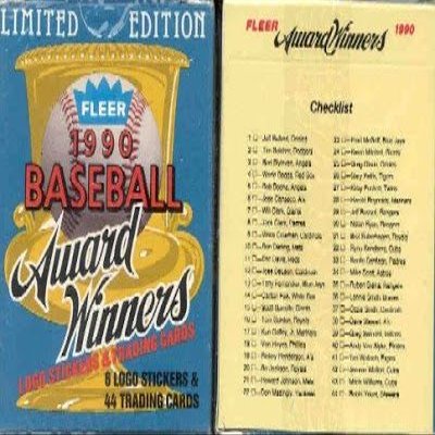 Fleer Baseball 1990 Award Winners Limited Edition--sealed Box: 44 Cards & 6 Logo Stickers: Fisk, Boggs, Griffey, Ryan, Mattingly ++
