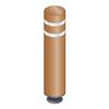 Gorilla Post 48 in. Brown Magnetic Bollard with 2 White Reflective Stripes, Add On Kit view 1