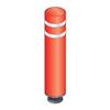 Gorilla Post 48 in. Red Magnetic Bollard with 2 White Reflective Stripes, Add On Kit view 1