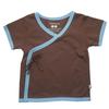 Babysoy Baby Boy Newborn Kimono Tee, Chocolate/Ocean, 0-3 Months view 1