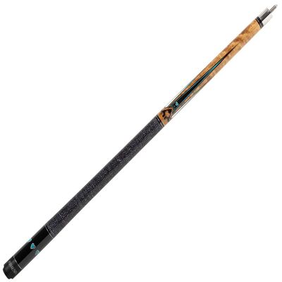 Athena ATH04 Pool/Billiards Cue - Black w/Turquoise Hearts and Points - 21oz