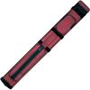 Action 34" Long Pool Cue Hard Carrying Case - Holds 2 Butts & 2 Shafts Separate Molded Tubes Large Zippered Accessory Pockets Adjustable 1" Vinyl Carrying Strap Fits up to 32" Shaft/Butt Burgandy view 1