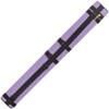 Action 34" Long Pool Cue Hard Carrying Case - Holds 2 Butts & 2 Shafts Separate Molded Tubes Large Zippered Accessory Pockets Adjustable 1" Vinyl Carrying Strap Fits up to 32" Shaft or Butt Purple view 2