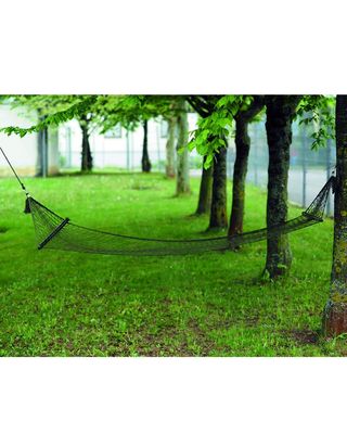 Classic Hammock with Cross Bars Camping Garden Travel Hiking Festival Olive