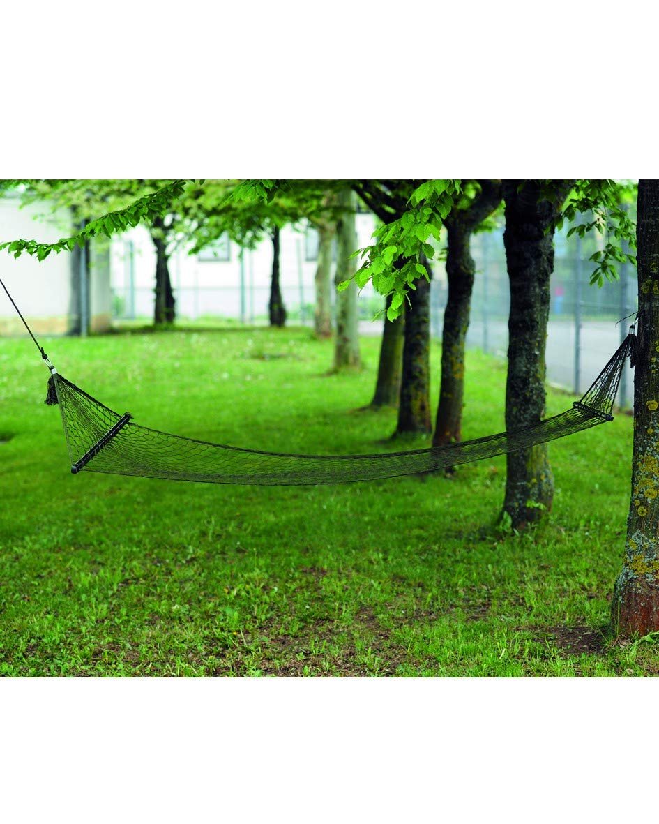 Classic Hammock with Cross Bars Camping Garden Travel Hiking Festival Olive