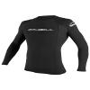 O'Neill Wetsuits Men's Basic Skins UPF 50+ Long Sleeve Rash Guard, Black, M view 1