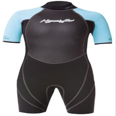Hyperflex Access Unisex Child's 2mm Back Zip Shorty Wetsuit - Warm, Kid's Springsuit - 4-Way Stretch Neoprene - Adjustable Collar and Flat Lock Construction - 50+ UV Shield. Ages 2 Thru 16