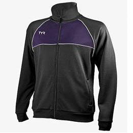 TYR Alliance Female Breakout Warm Up Jacket,Black/Purple (068),XS
