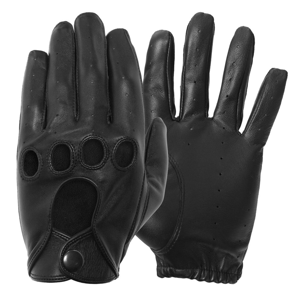 Pratt and Hart Silverstone Our Bestselling Men's Leather Driving Gloves Size XL Black