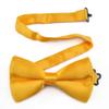TopTie Mens Formal Solid Gold Satin Bow Tie view 1