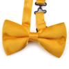 TopTie Mens Formal Solid Gold Satin Bow Tie view 2