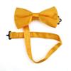 TopTie Mens Formal Solid Gold Satin Bow Tie view 3