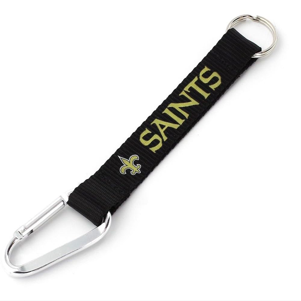 aminco NFL New Orleans Saints Carabiner Lanyard Keychain, 5