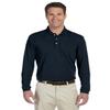 Harriton 5.6 oz. Easy Blend Long-Sleeve Polo (M265L) Navy, 4XL view 1