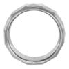 Sabrina Silver Tungsten Carbide 8 mm Faceted Dome Wedding Band Ring Pyramid Patterns size 12 view 2