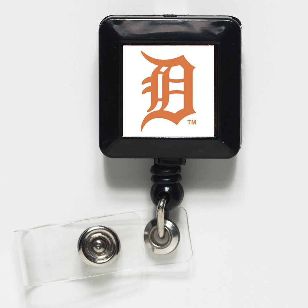 MLB Detroit Tigers Retractable Badge Holder, Black