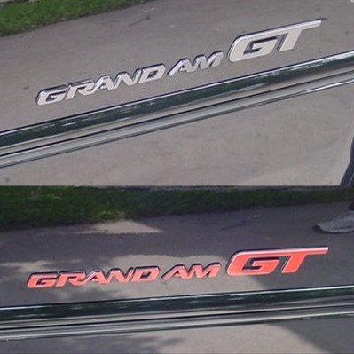 Badge Overlay Decals - 96-05 Grand Am GT - (Color: Reflective Dark Blue)
