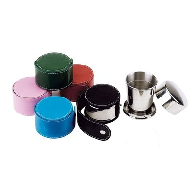Preferred Nation Folding Cup with Leather, Red