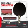 JOOLA Carbon Pro Professional Ping Pong Paddle - Racket with Carbonwood Technology & Red/Black JOOLA 4 You Rubber - Table Tennis Racket Designed for Speed view 4
