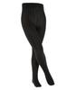 FALKE Unisex Kids Classic Rib Tights, Black (Black 3000), XS view 1