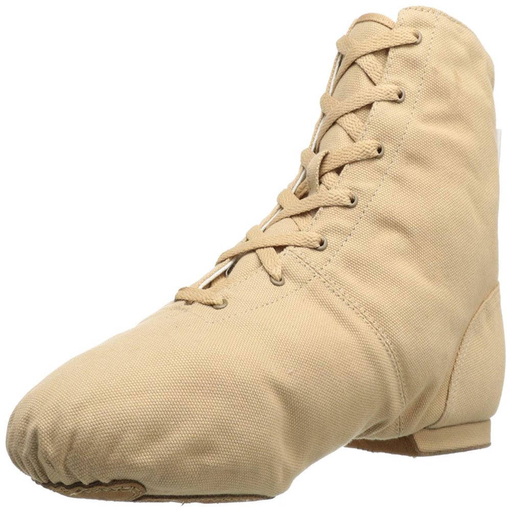 Sansha Soho Lace-Up Jazz Shoe,Flesh,12 M US Women's/8 M US Men's