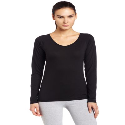 Columbia Women's Layer First Long Sleeve Knit Top (Black, X-Large)