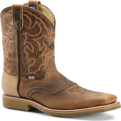 DOUBLE-H 11" Dwight Steel Toe Western Boots for Men - Texon Insole, Brown - 8 Wide