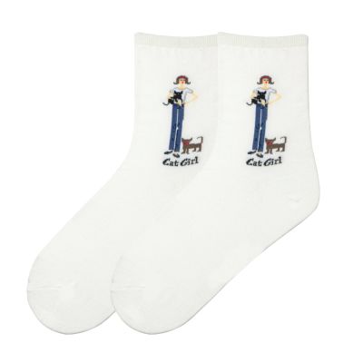 K. Bell Girls' Fun Animal Novelty Crew Socks, Multicolor, Size 9 to 11