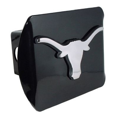 UTX University of Texas Chrome Longhorn Black Hitch Cover