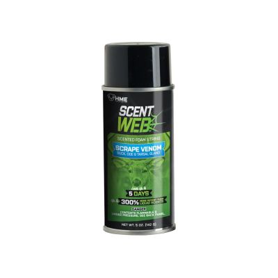 HME Scrape Venom Scent Web, 5oz | Long-Lasting Effective Powerful Pre/Post Rut Scented String Foam Attractant for Hunting, Archery & Wildlife Observation