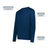 Augusta Sportswear Wicking Long Sleeve Sun Protection Athletic Shirt for Running, Hiking, Fishing, and Outdoor Activities, Navy, Small view 4