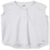 Soffe Big Girl's Dri 2-Button Henley Shirt, White, Small view 1