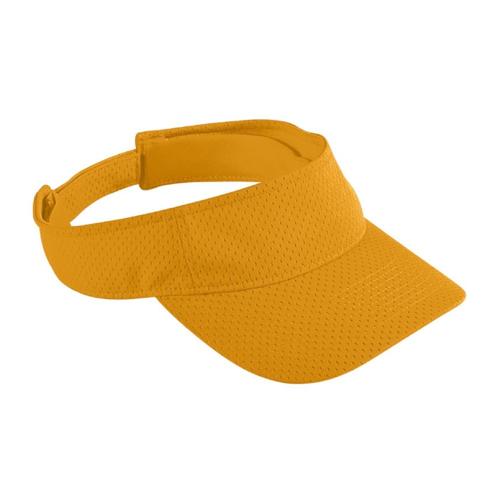 Augusta Sportswear Women's Athletic Mesh Visor - Stylish Sun Hat for Golf, Running, and Outdoor Activities, Gold