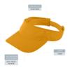 Augusta Sportswear Women's Athletic Mesh Visor - Stylish Sun Hat for Golf, Running, and Outdoor Activities, Gold view 2