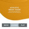 Augusta Sportswear Women's Athletic Mesh Visor - Stylish Sun Hat for Golf, Running, and Outdoor Activities, Gold view 3