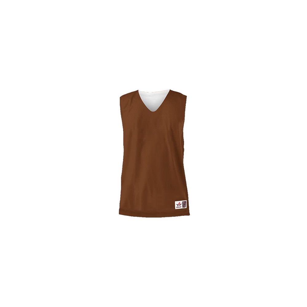 Alleson Athletic Adult Reversible Mesh Tank,Brown/White,XX-Large