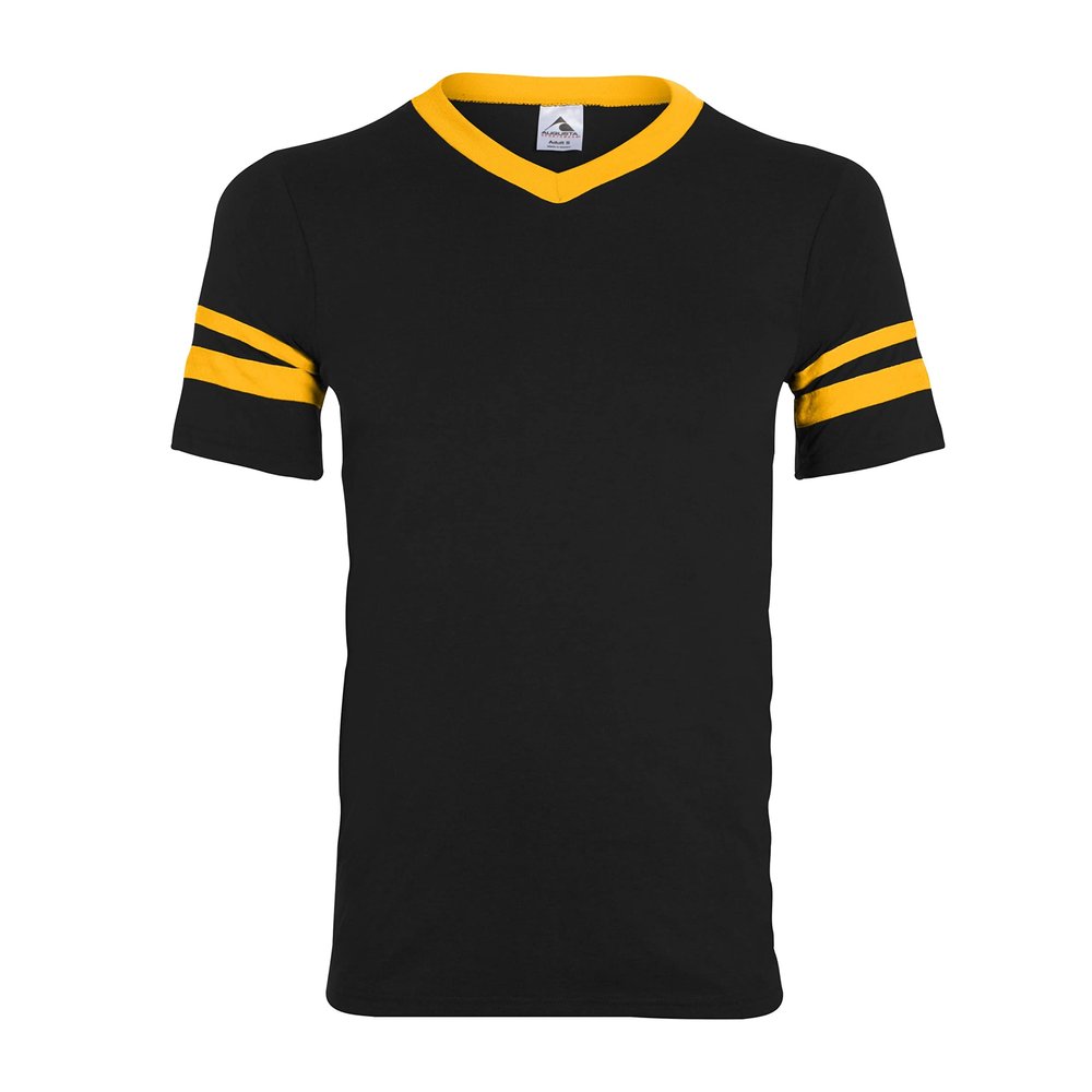 Augusta Sportswear Augusta Sleeve Stripe Jersey, Black/Gold, X-Large
