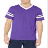 Augusta Sportswear Sleeve Stripe Jersey, Medium, Purple/White view 4
