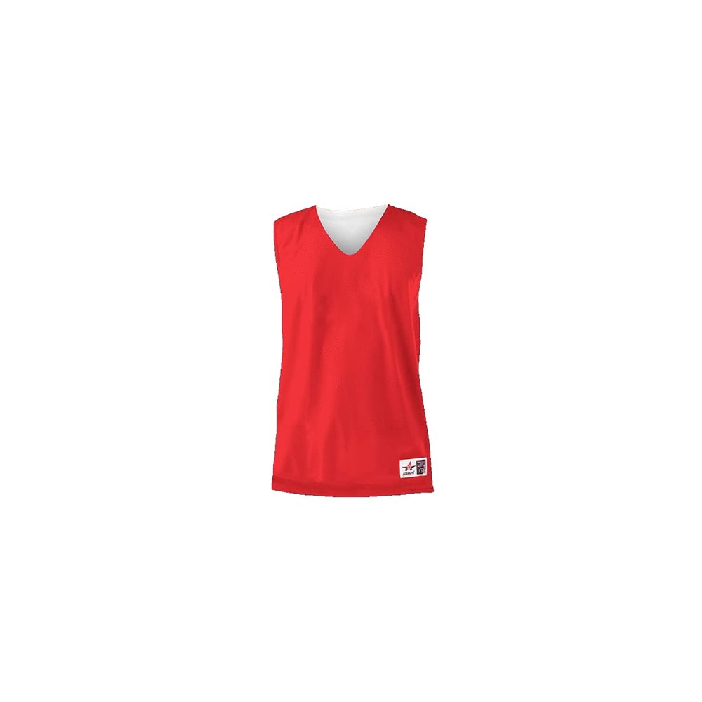 Alleson Athletic Adult Reversible Mesh Tank,Red/White,4X-Large