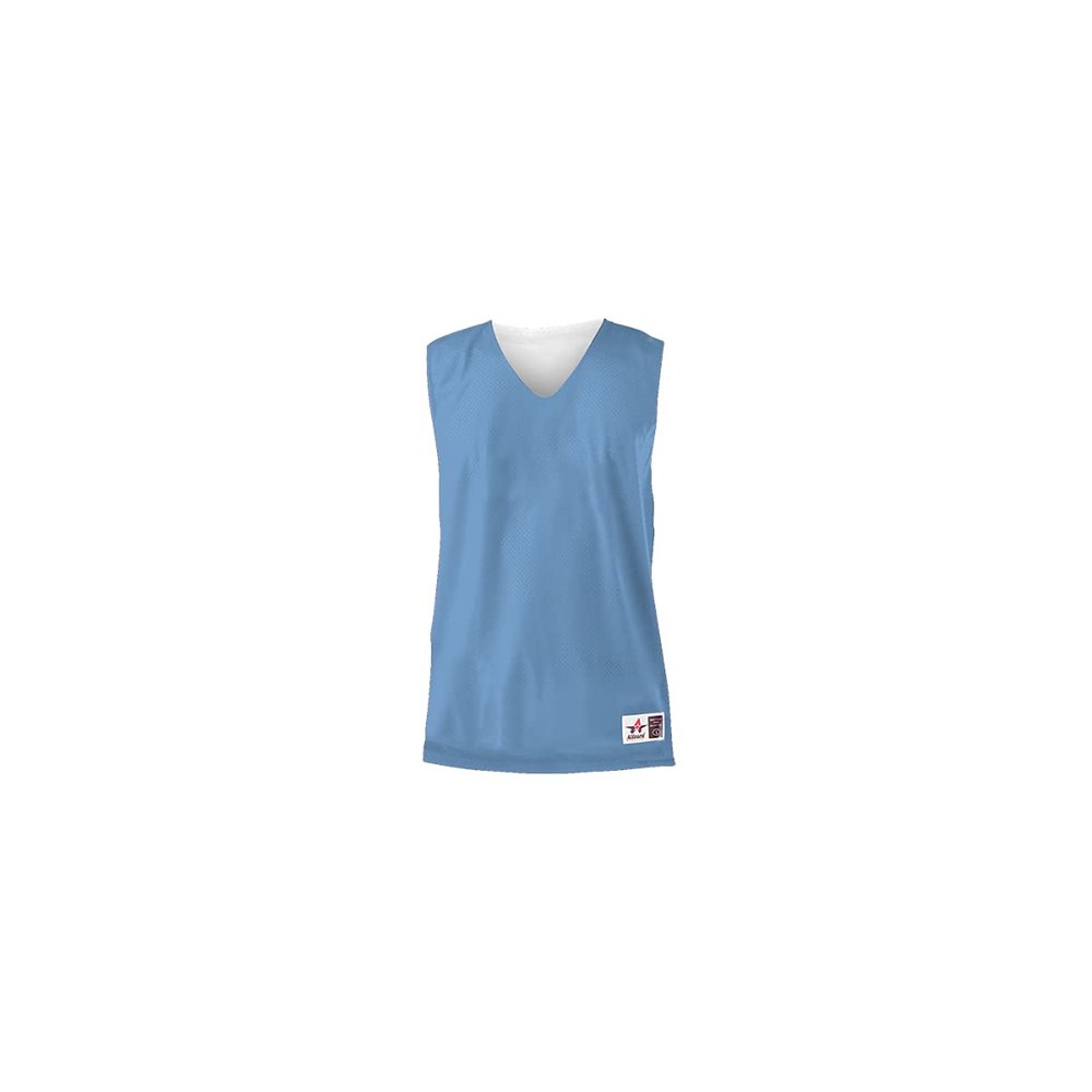 Alleson Athletic Adult Reversible Mesh Tank,Sky Blue/White,Small