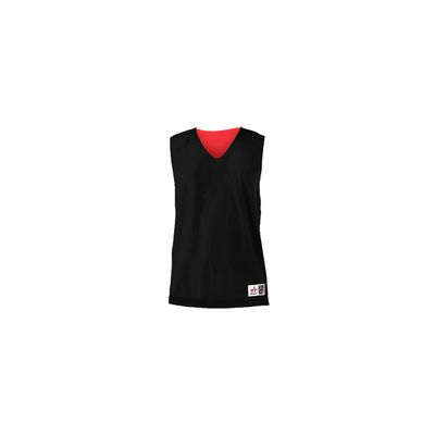 Alleson Athletic Adult Reversible Mesh Tank,Black/Red,Small