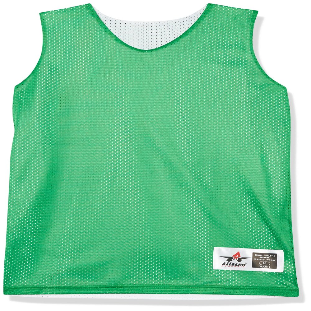 Alleson Athletic Unisex Reversible Tank Shirt, Kelly/White