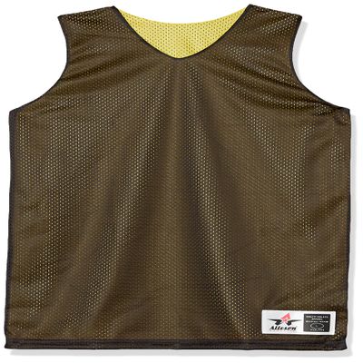 Alleson Athletic Adult Reversible Mesh Tank,Black/Gold,X-Large