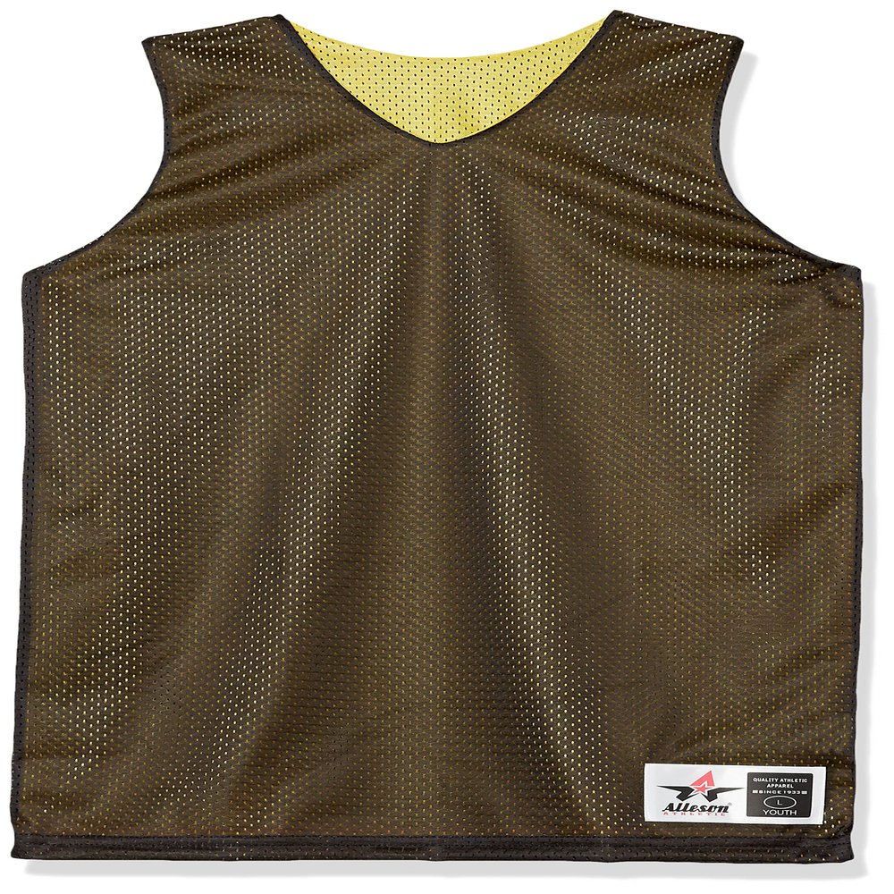 Alleson Athletic Adult Reversible Mesh Tank,Black/Gold,X-Large