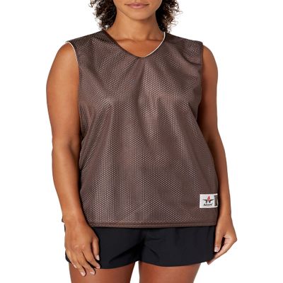 Alleson Athletic Extreme Mesh Reversible Tank Brown/White