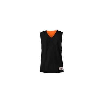 Alleson Athletic Adult Reversible Mesh Tank,Black/Burnt Orange,Small