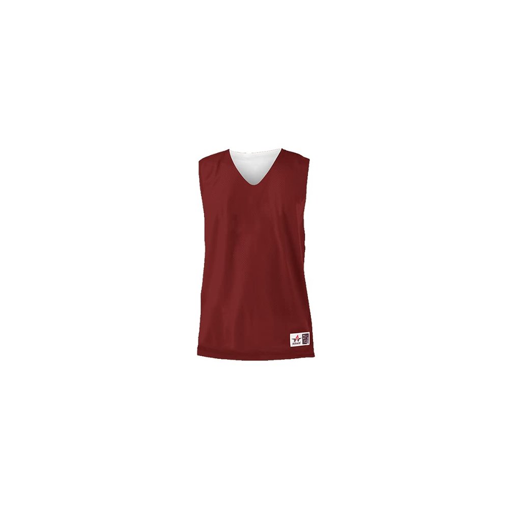Alleson Athletic Adult Reversible Mesh Tank,Cardinal/White,X-Large