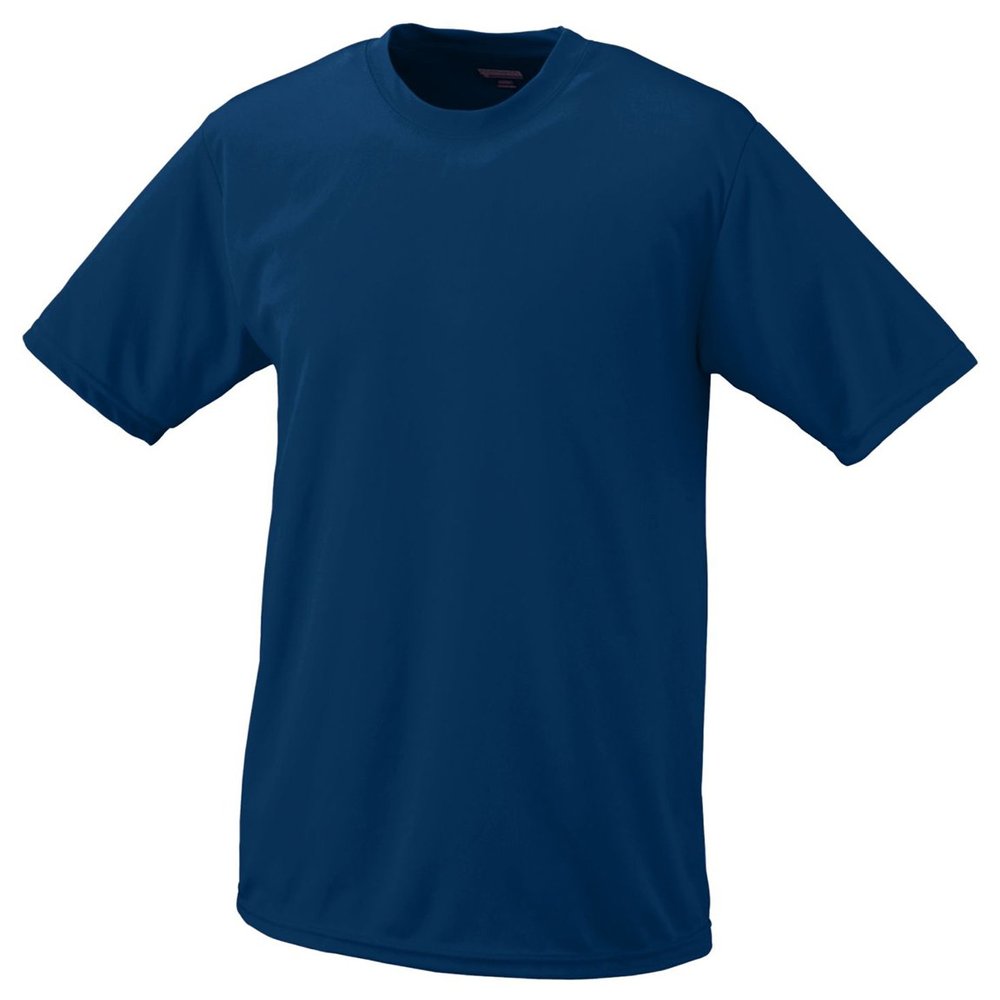 Augusta Sportswear Boys Wicking T-Shirt, Medium, Navy